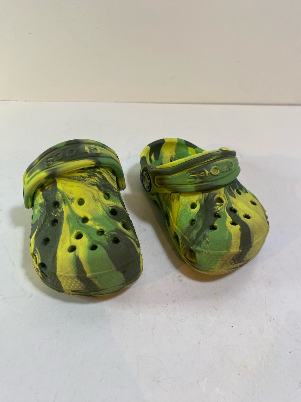 Crocs Kids Clog  Green Lime Tie Dye Marbled Limited Size 4T